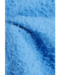 hellblauer Seiderock mit Reliefmuster von Max Mara