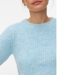 hellblauer Strick Kaschmirpullover von Vero Moda