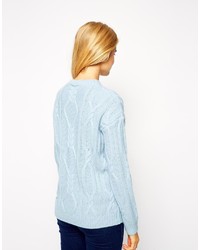 hellblauer Strick Oversize Pullover von Asos