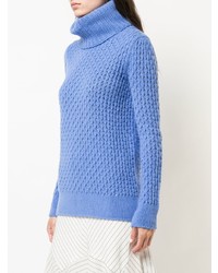 hellblauer Strick Oversize Pullover von Les Copains