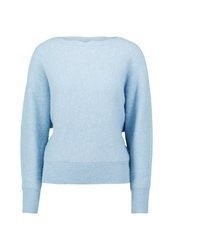 hellblauer Strick Pullover mit einem Rundhalsausschnitt von Zero