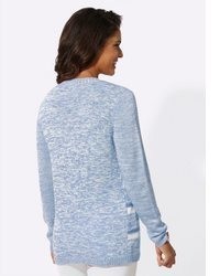 hellblauer Strick Pullover mit einem V-Ausschnitt von Witt