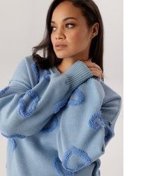 hellblauer Strick Pullover von Aniston PLUS