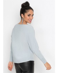 hellblauer Strick Pullover von bonprix