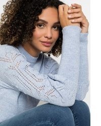 hellblauer Strick Pullover von bonprix