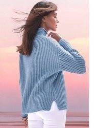 hellblauer Strick Pullover von Buffalo