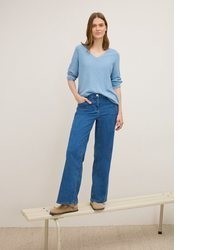 hellblauer Strick Pullover von Cecil