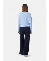 hellblauer Strick Pullover von Comma