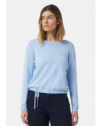 hellblauer Strick Pullover von Comma