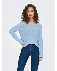 hellblauer Strick Pullover von Only