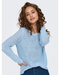 hellblauer Strick Pullover von Only