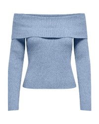 hellblauer Strick Pullover von Only