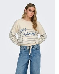 hellblauer Strick Pullover von Only