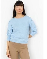 hellblauer Strick Pullover von Soyaconcept