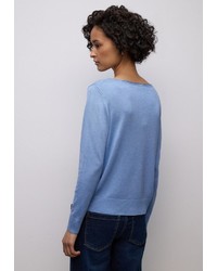 hellblauer Strick Pullover von STREET ONE