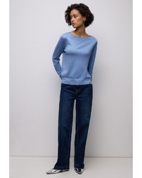 hellblauer Strick Pullover von STREET ONE