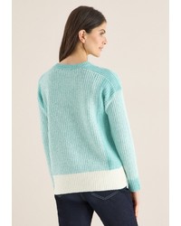 hellblauer Strick Pullover von STREET ONE