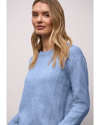 hellblauer Strick Pullover von STREET ONE