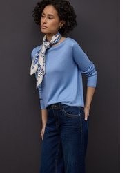 hellblauer Strick Pullover von STREET ONE