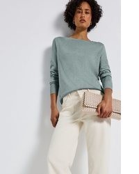 hellblauer Strick Pullover von STREET ONE