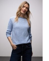 hellblauer Strick Pullover von STREET ONE