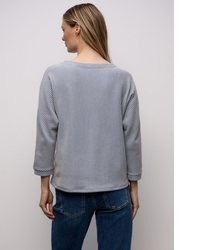 hellblauer Strick Pullover von STREET ONE