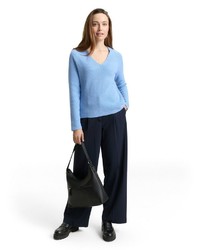 hellblauer Strick Pullover von Tom Tailor