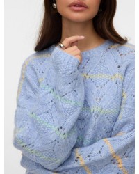 hellblauer Strick Pullover von Vero Moda