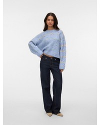 hellblauer Strick Pullover von Vero Moda