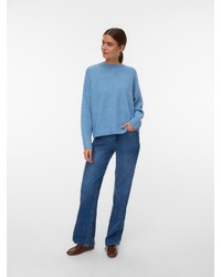 hellblauer Strick Pullover von Vero Moda