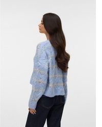 hellblauer Strick Pullover von Vero Moda
