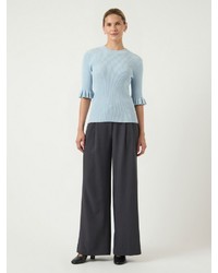 hellblauer Strick Pullover von Y.a.s