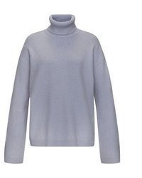 hellblauer Strick Rollkragenpullover von Elbsand