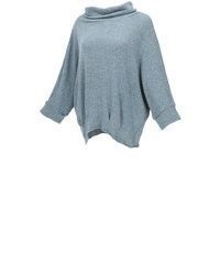 hellblauer Strick Rollkragenpullover von Guru-Shop