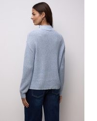 hellblauer Strick Rollkragenpullover von STREET ONE