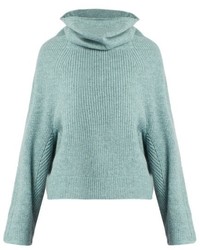 hellblauer Strick Wollpullover