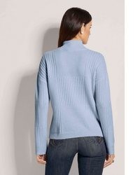 hellblauer Strick Wollpullover von Madeleine