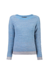 hellblauer Strickpullover von The Elder Statesman