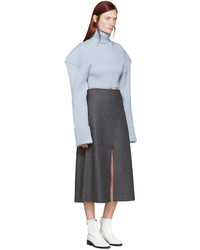 hellblauer Wollrollkragenpullover von Jacquemus