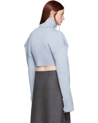 hellblauer Wollrollkragenpullover von Jacquemus