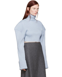 hellblauer Wollrollkragenpullover von Jacquemus