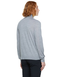 hellblauer Wollrollkragenpullover von Theory