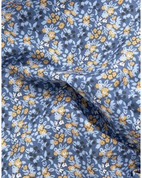hellblaues Baumwolle Einstecktuch mit Blumenmuster von Jack and Jones