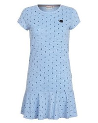 hellblaues bedrucktes Freizeitkleid von Naketano