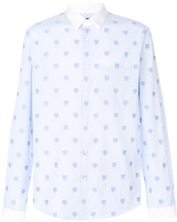 hellblaues bedrucktes Hemd von Gucci