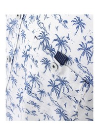 hellblaues bedrucktes Kurzarmhemd von Casamoda