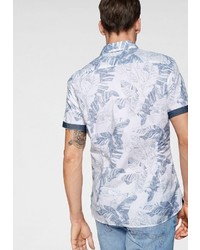 hellblaues bedrucktes Kurzarmhemd von Esprit