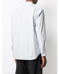 hellblaues bedrucktes Langarmhemd von Comme Des Garcons SHIRT