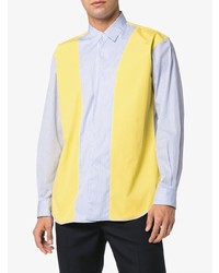 hellblaues bedrucktes Langarmhemd von Comme Des Garcons SHIRT