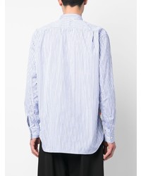 hellblaues bedrucktes Langarmhemd von Comme Des Garcons SHIRT